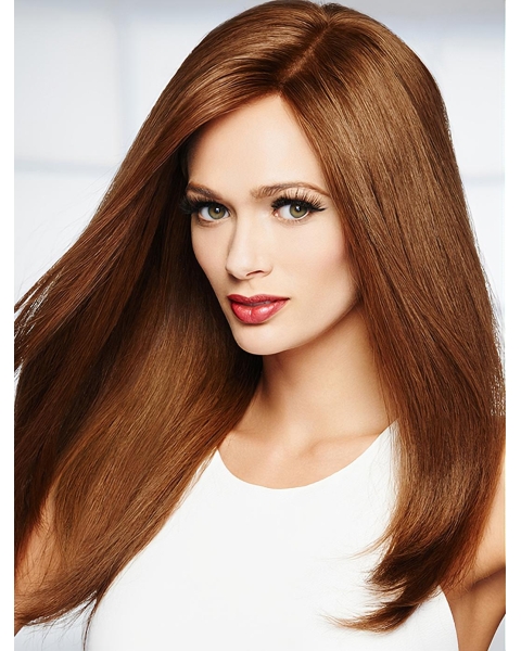 20" Long 100% Hand-tied Lace Front Straight  Human Hair Women Wigs