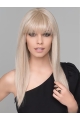  No-fuss Long Blonde Straight Monofilament Synthetic Women Wigs