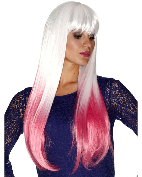 22" Long Straight Lace Front  Ombre/2 tone Synthetic Women Wigs