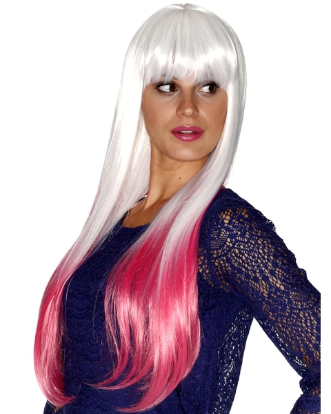 22" Long Straight Lace Front  Ombre/2 tone Synthetic Women Wigs