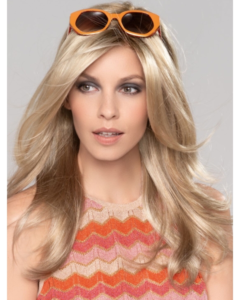 Long Blonde 16"  Capless Straight Synthetic Women Wigs