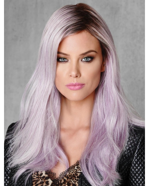 18" Long Fashion Capless  Young Straight Without Bangs Ombre/2 Tone Synthetic Women Wigs