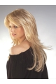 Lace Front Long Straight Blonde Human Hair  Women Wigs