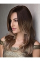 16'' Long Straight Monofilament Top Layer Synthetic Women Wigs