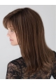 Perfect Brown 16" Long Straight Layered Synthetic Women Wigs