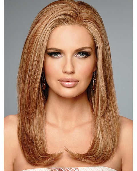 16'' Long 100% Hand-tied Straight Lace Front Human Hair Wigs For Women