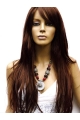 Ideal Auburn Straight Lace Front Remy Human Hair Long Women Wigs