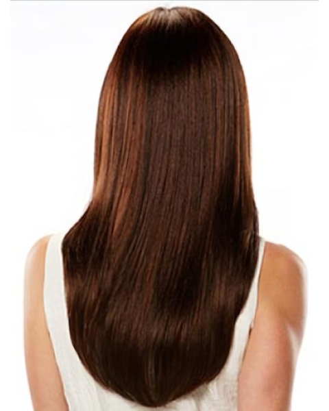 20'' Long Ideal Auburn Straight  Glueless Full Lace 100% Remy Human Hair Women Wigs