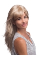 18'' Long Straight Blonde 100% Hand Tied Mono Synthetic Women Wigs