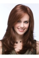 Auburn Layered Long Straight 100% Hand-Tied Mono Top Heat Friendly Synthetic Women Wigs