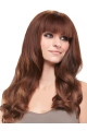 18'' Long Wavy Fashion Auburn Monofilament Lace Front Remy Human Hair Women Wigs