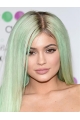 18'' Long High Quality Straight Without Bangs Capless Synthetic Kylie Jenner Inspired Women Wigs