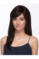 16'' Brown Straight Long Capless Human Hair Women Wigs