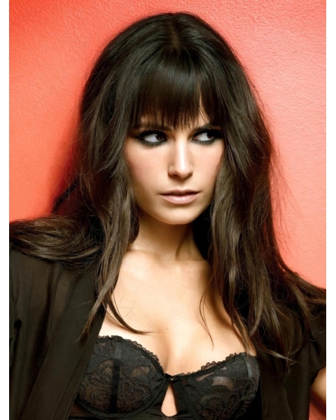 16" Long Straight Capless Synthetic Jordana Brewster Women Wigs