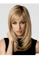 16'' Long Straight Capless Stylish Blonde  Synthetic Women Wigs