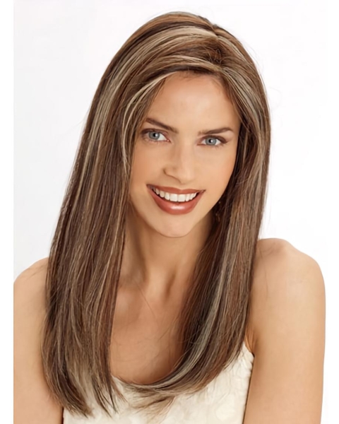 22'' Straight Long Discount Monofilament Lace Front Remy Human Hair Women Wigs