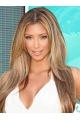 20'' Kardashian Glamorous Celebrity Hairstyle Long Straight Blonde Full Lace Wig 100% Human Hair Women Wigs