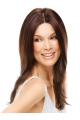 20" Long  Straight Lace Front Brown Synthetic Women wigs