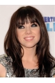 16" Long Stragiht Brown Capless Carly Rae Jepsen Synthetic Women Wigs