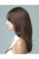 18'' Braw Brown Straight Monofilament Top 100% Hand-Tied Long Classic Remy Human Hair Women Wigs