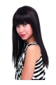 20'' Gentle Black Straight Capless Long 100% Remy Human Hair Women Wigs