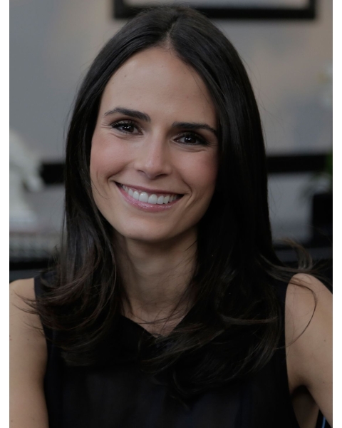 16'' Straight Black Capless Long Synthetic Women Jordana Brewster Wigs