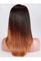 18" Long Straight Full Lace Indian Remy Hair Women Ombre Wigs  Wigs