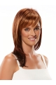 Traditional Brown Capless Straight Synthetic  Long Women Wigs