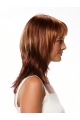 Traditional Brown Capless Straight Synthetic  Long Women Wigs