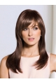 17'' Comfortable  Brown Straight Capless Synthetic Long Women Wigs