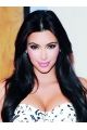 20'' Long Black Straight Lace Front Kim Kardashian Oriental  100% Human Hair Women Wig