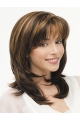 Monofilament Lace Front Straight Shoulder Length Synthetic Affordable Long Women Wigs