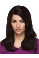 14'' High Quality Black Straight Long Lace Front Remy Human Hair Women Wigs