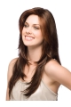 Good Auburn Straight Long Wavy Capless Human Hair Women Wigs