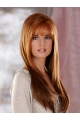 20'' Long Straight Auburn Layered Monofilament Lace Front  Stylish Heat Friendly Synthetic Women Wigs