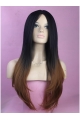 26 Inch Long Straight Lace Front 100% Remy Hair Women Ombre Wigs