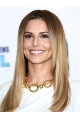 18'' Beautiful Long Straight  Blonde Without Bangs Mono Top Cheryl Cole Inspired Synthetic Women Wigs