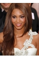 22'' Natural Long Straight Lace Front Beyonce  Silky Remy Human Hair Women Wig