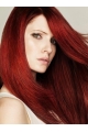 20'' beautiful Straight Long Mono top Dark Red Synthetic Women Wigs