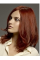 14''Great Long Shoulder Length Straight  Layered Mono Top Lace Front Synthetic Women Wigs