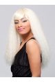 22'' Graceful Blonde Straight Long Capless Indian Remy Human Hair  Women African American Wigs