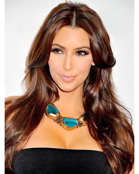 20'' Long Straight Lace Front Synthetic Woomen Kim Kardashian Natural Wigs