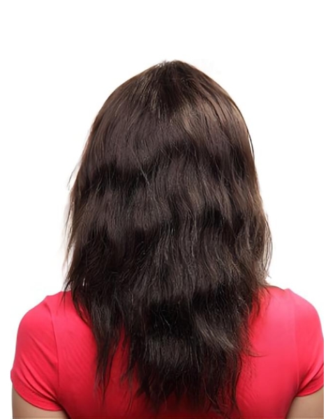 18'' Pleasing Auburn Straight 100% Hand-Tied Mono Top Remy Human Hair Long Women Wigs