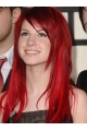 18'' Long Straight   Lace Front Synthetic Red Wigs For Women