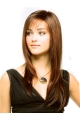 18'' Elegant Brown Capless Straight Long Synthetic Women Wigs