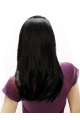 18''  Fashion Straight Black Monofilament Lace Front Synthetic Long Women Wigs