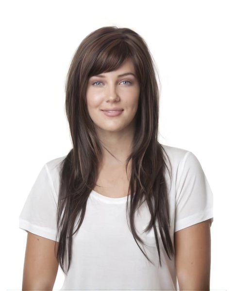 16'' Long Straight Monofilament 100% Hand-Tied Synthetic Refined Women Wigs