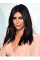 18'' Sexy Long Straight  Synthetic Lace Front Women Kim Kardashian Wigs 