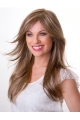 16'' Long Straight Blonde Layered Capless Synthetic Long Women Wigs