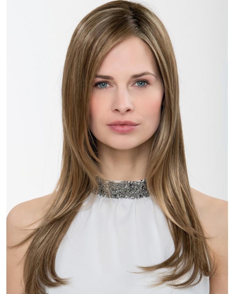 18'' Long Straight Ombre/2 tone Without Bangs Capless Synthetic Ladies Wig